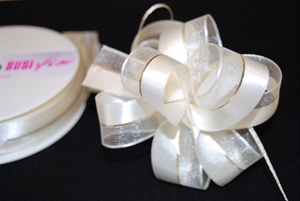 Susifix 25m/ 25mm, Band Tüll/Satin, creme Susifix 25m/ 25mm, Band Tüll/Satin, creme