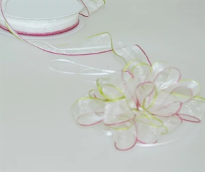 Susifix 25m/ 25mm, Organza/Zugschleife, grün/pink Susifix 25m/ 25mm, Organza/Zugschleife, grün/pink