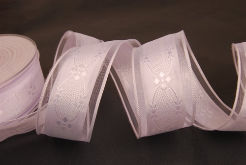 Band 25m/ 40mm, Ornament, weiss Band 25m/ 40mm, Ornament, weiss