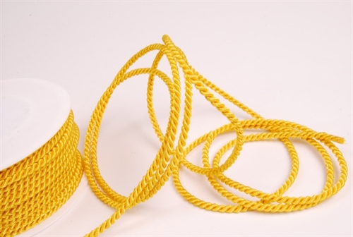 Band 25m/ 4mm, Kordel, gelb Band 25m/ 4mm, Kordel, gelb