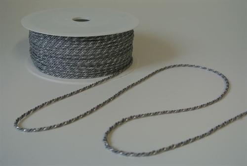 Band 100m/ 2mm, Kordel, grau/silber Band 100m/ 2mm, Kordel, grau/silber