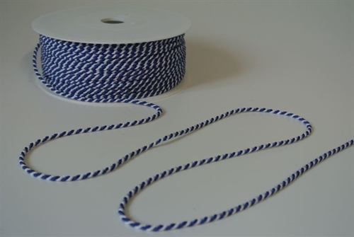 Band 100m/ 2mm, Kordel 2-farbig, blau/weiss Band 100m/ 2mm, Kordel 2-farbig, blau/weiss