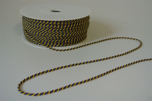 Band 100m/ 2mm, Kordel, blau/gelb Band 100m/ 2mm, Kordel, blau/gelb