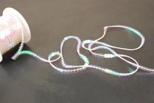 Band 20m/ 6mm, Pailletten, weiss Band 20m/ 6mm, Pailletten, weiss