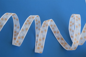 Band 15m/ 15mm, Tupfen, orange Band 15m/ 15mm, Tupfen, orange