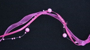 Band 5m/ 20mm, Pearls Mab, fuchsia Band 5m/ 20mm, Pearls Mab, fuchsia