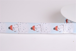 Band 20m/ 25mm, Schneemann, hblau Band 20m/ 25mm, Schneemann, hblau