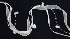 Band 5m/ 10mm, Herz m. Organz Mab, ecru Band 5m/ 10mm, Herz m. Organz Mab, ecru