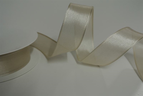 Band 25m/ 25mm, Sheer, beige