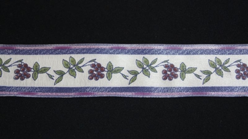 Band 20m/ 40mm, Traube/Olive, violett Band 20m/ 40mm, Traube/Olive, violett