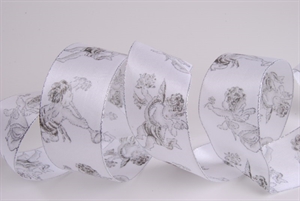 Band 20m/ 40mm, Engel, altsilber Band 20m/ 40mm, Engel, altsilber