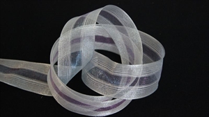 Band 20m/ 40mm, Tüll, silber Band 20m/ 40mm, Tüll, silber