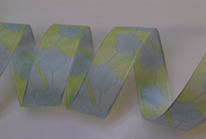 Band 20m/ 25mm, Petunia, grün/blau Band 20m/ 25mm, Petunia, grün/blau