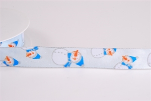 Band 25m/ 25mm, Schneemann, blau/blau Band 25m/ 25mm, Schneemann, blau/blau