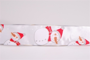 Band 25m/ 40mm, Schneemann, rot Band 25m/ 40mm, Schneemann, rot