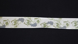 Band 20m/ 25mm, Trauben, blau/grün Band 20m/ 25mm, Trauben, blau/grün