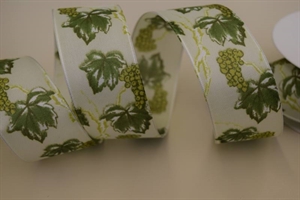 Band 20m/ 40mm, Trauben, grün/grün Band 20m/ 40mm, Trauben, grün/grün