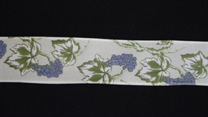 Band 20m/ 40mm, Trauben, blau/grün Band 20m/ 40mm, Trauben, blau/grün