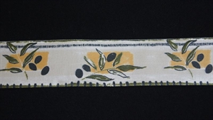 Band 20m/ 40mm, Oliven, blau/weiss Band 20m/ 40mm, Oliven, blau/weiss