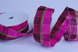 Band 20m/ 40mm, Karo, rosa Band 20m/ 40mm, Karo, rosa