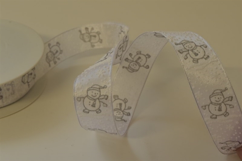 Band 20m/ 25mm, Schneemann, weiss Band 20m/ 25mm, Schneemann, weiss