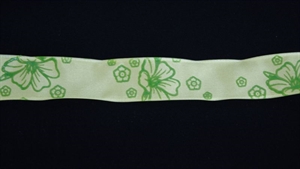 Band 20m/ 25mm, Hibiskus, grün Band 20m/ 25mm, Hibiskus, grün