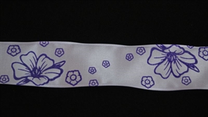 Band 20m/ 40mm, Hibiskus, lila Band 20m/ 40mm, Hibiskus, lila