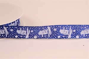 Band 25m/ 25mm, Schneemann, blau Band 25m/ 25mm, Schneemann, blau