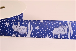 Band 25m/ 40mm, Schneemann, blau Band 25m/ 40mm, Schneemann, blau
