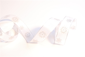 Band 20m/ 25mm, Snow Star, weiss Band 20m/ 25mm, Snow Star, weiss