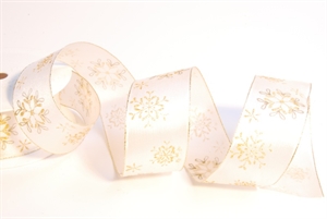 Band 20m/ 40mm, Snow Star, ecru Band 20m/ 40mm, Snow Star, ecru