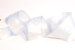 Band 20m/ 40mm, Snow Star, weiss Band 20m/ 40mm, Snow Star, weiss