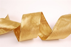 Band 20m/ 40mm, Flat lurex wired, gold Band 20m/ 40mm, Flat lurex wired, gold