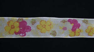 Band 20m/ 40mm, Flower, gelb Band 20m/ 40mm, Flower, gelb