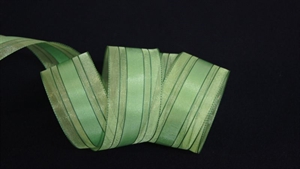 Band 20m/ 40mm, Organzaband, grün Band 20m/ 40mm, Organzaband, grün