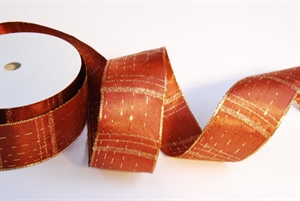 Band 20m/ 40mm, Striche, dbraun Band 20m/ 40mm, Striche, dbraun