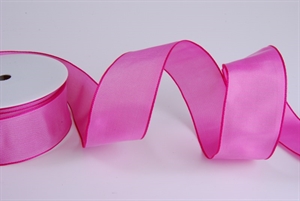 Band 25m/ 40mm, uni, rot-rosa Band 25m/ 40mm, uni, rot-rosa