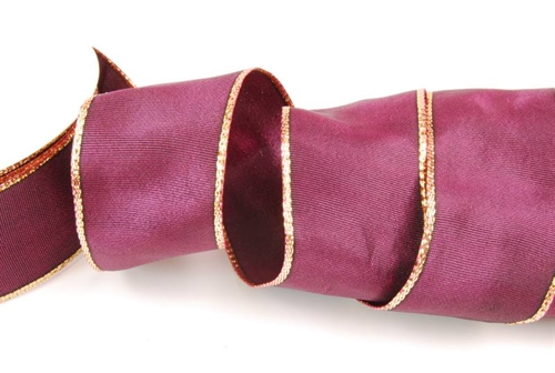 Band 25m/ 40mm, uni Gold-/Si-Kante, Band 25m/ 40mm, uni Gold-/Si-Kante,