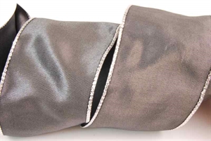 Band 25m/ 60mm, uni Gold-/Si-Kante, antgrazith Band 25m/ 60mm, uni Gold-/Si-Kante, antgrazith