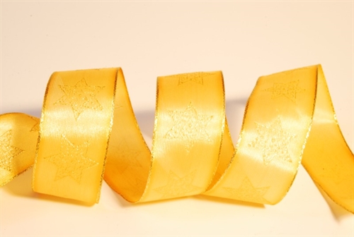 Band 20m/ 40mm, Stern, goldgelb Band 20m/ 40mm, Stern, goldgelb