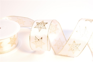 Band 20m/ 40mm, Stern, ecru Band 20m/ 40mm, Stern, ecru