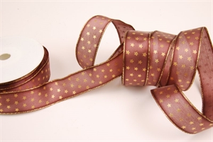 Band 20m/ 25mm, Sterne kl, altlila Band 20m/ 25mm, Sterne kl, altlila