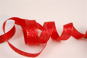 Band 20m/ 25mm, Tupfen, rot Band 20m/ 25mm, Tupfen, rot