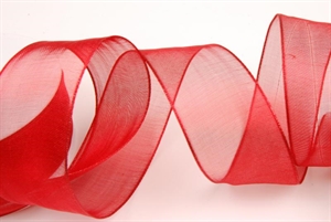 Band 20m/ 40mm, Lurex-Draht, rot Band 20m/ 40mm, Lurex-Draht, rot