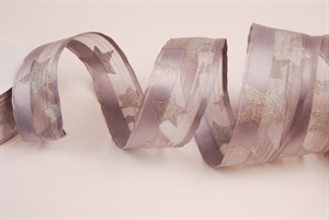 Band 20m/ 35mm, Sternendruck, grau Band 20m/ 35mm, Sternendruck, grau