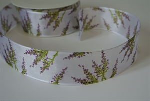 Band 20m/ 40mm, Lavendel, weiss/lila Band 20m/ 40mm, Lavendel, weiss/lila