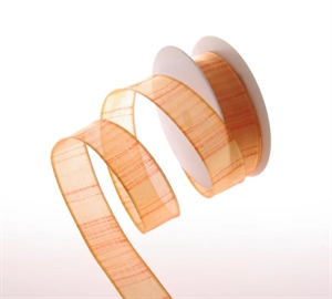 Band 25m/ 25mm, Querstreifen, orange Band 25m/ 25mm, Querstreifen, orange