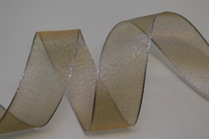 Band 25m/ 25mm, Lurex-Draht, beige Band 25m/ 25mm, Lurex-Draht, beige