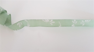 Band 20m/ 15mm, Blumen, grün Band 20m/ 15mm, Blumen, grün