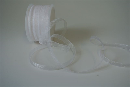 Band 50m/ 08mm, Organza, weiss Band 50m/ 08mm, Organza, weiss